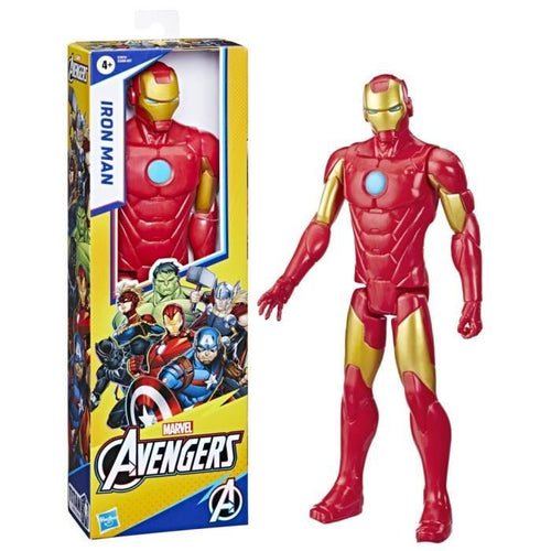 Statuetta Iron Man 30 cm, giocattolo Avengers Titan Hero Series per bambini dai 4 anni in su, Marvel