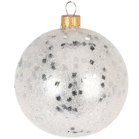 12 palline per albero di natale in vetro da Ø 8 cm pendaglio decorato