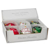 Palline per albero di Natale in vetro decorate tricolore con glitter
