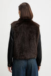 Twinset Giacca donna in eco-pelliccia e pelle sintetica con bottoni