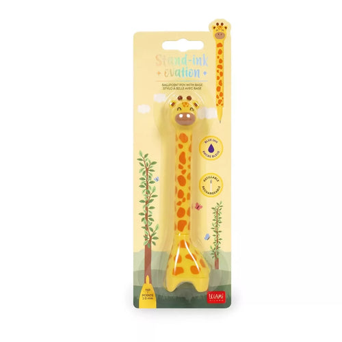 Penna a Sfera Giraffe con Base - Stand-Ink Ovation