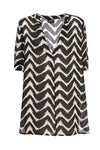AYFEE | Blusa scollo V manica corta viscosa