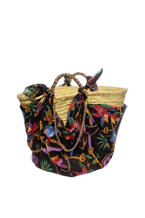 AYFEE | Borsa mare in paglia Flower Belts