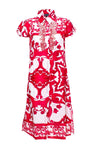 AYFEE | Kaftano midi chemisier con ricami Red Majolic