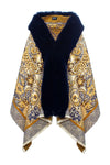 AYFEE | Mantella con pelliccia cashemere jacquard