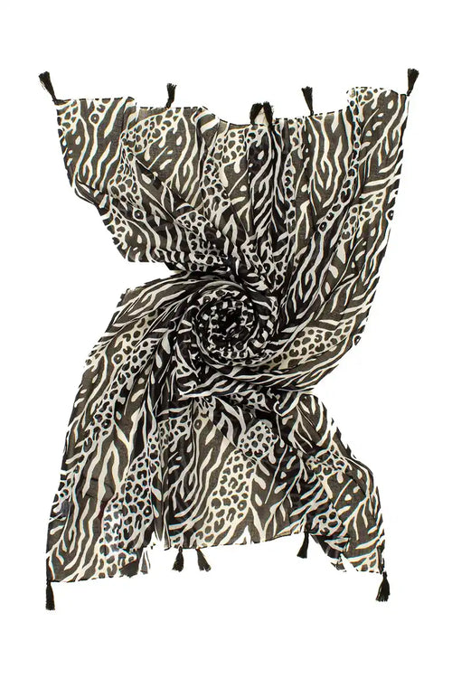 AYFEE | Foulard pareo stampa Zebra & Palms