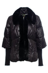AYFEE | Piumino collo pelliccia staccabile maniche maglia