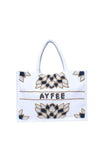 AYFEE | Borsa mare shopping bag White and Gold