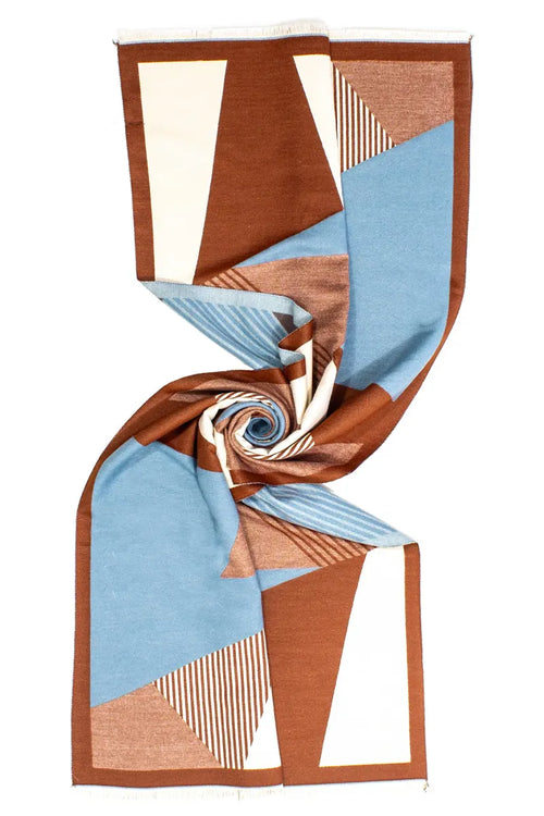 AYFEE | Sciarpa jaquard big geometric design