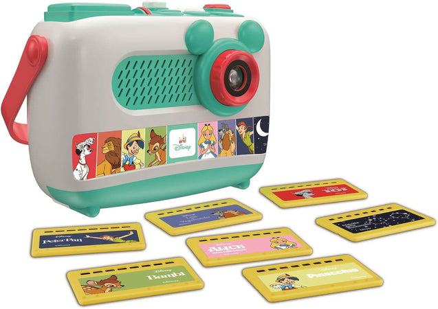 CLEMENTONI Disney Proiettore Raccontastorie Plus + Cartuccia Proiettore Stitch - Storyteller Disney, Proiettore Storie Bambini Italiano, Cantastorie Con Proiezione, Educativo Elettronico Parlante, con estensione per storie di Stitch, 17507 + 17584
