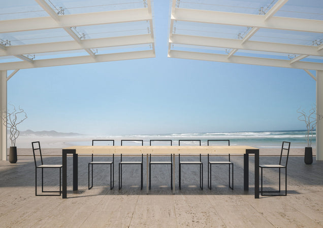 Tavolo consolle "Sassari" allungabile in legno per sala da pranzo