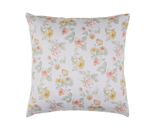 Cuscino arredo 40x40 cm in Raso di puro cotone Romance Pesca - Vanita di raso