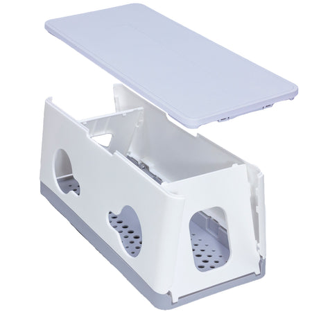 Scatola Porta Cavi in ABS super resistente, Protezione Ciabatte elettriche, sistema i cavi aggrovigliati, Sicurezza Bambini e Animali.