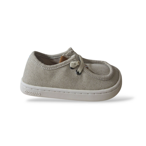 Sneakers Bambino Gioseppo Bulh | Tela Grigio Bianco Stile Paraboot Lacci Elastici Casual