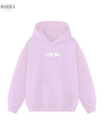 Felpa con cappuccio rosa 100% cotone gioconda Oversize Fit 460 grammi - Horda Brand Streetwear