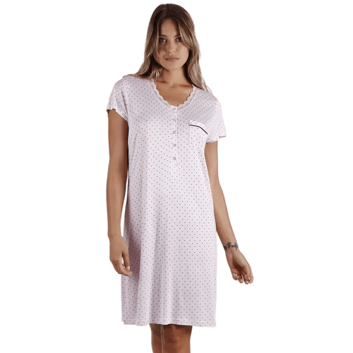 Admas Camicia da Notte Maniche Corte in Viscosa 51589 S30 - Passarelli Biancheria