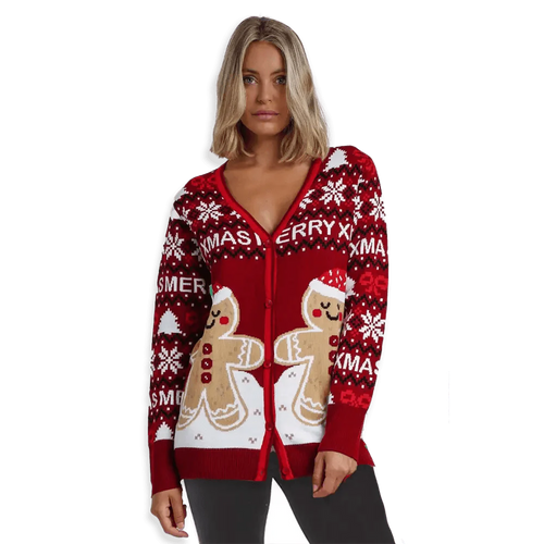 Admas Cardigan Invernale Christmas da Donna Gingerbrea S29 - Passarelli Biancheria
