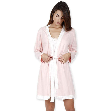 Admas Vestaglia da Donna in Cotone Leggero Maniche Lunghe 57407 S24 - Passarelli Biancheria