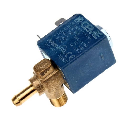 Elettrovalvola Ceme attacco maschio 1/8 4w con portagomma angolare in linea