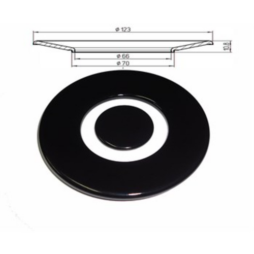 Spartifiamma tripla corona piattelli neri lucidi cucina gas Beko LG