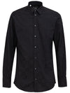 Dolce & Gabbana Camicia logo ricamato tono su tono da uomo