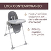 CHICCO Polly Armonia Seggiolone Evolutivo Pappa per Bambini da 0 Mesi a 40 kg, Seggiolone Reclinabile a Sdraietta con Altezza e Poggiapiedi Regolabili, 4 Ruote, Chiusura Compatta, grigio scuro, colore CARRARA