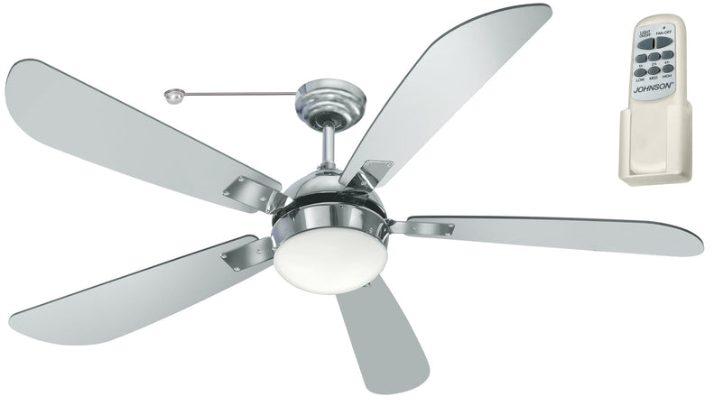 Ventilatore Soffitto Elegante Silenzioso 132cm 5 pale Luce Telecomando Moderno