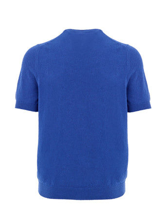 Gran Sasso Maglia Mezza Manica Effetto Knitwear in Blu da uomo