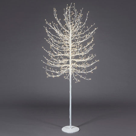 Albero luminoso "Faggio" tronco lungo rami a microled luce calda da interno ed esterno