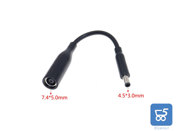 Alimentatore originale Dell 19,5V 130W 6,7A connettore tondo grande 7.4x5.0mm più adattatore a spinotto piccolo 4.5x3.0 con cavo di alimentazione - Ricondizionato