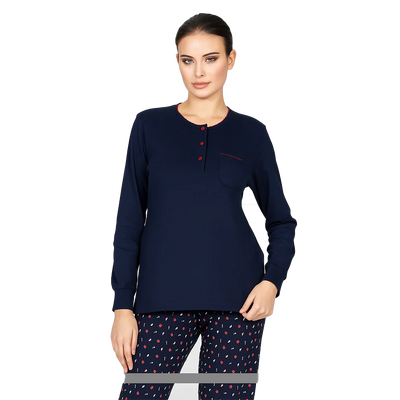 Alpina Pigiama Invernale Caldo Cotone da Donna AEL362 2510S72