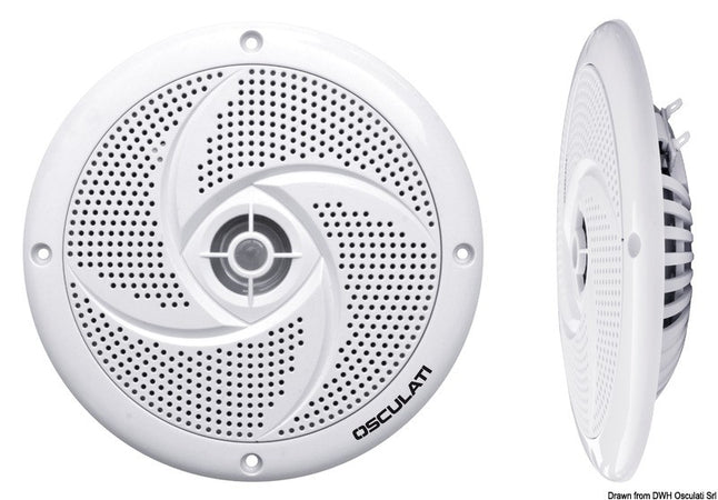 Altoparlanti Stereo Ultra Piatte 5,25" Doppio Cono Colore Bianco Mm 162.5 Pot. W. 2X40