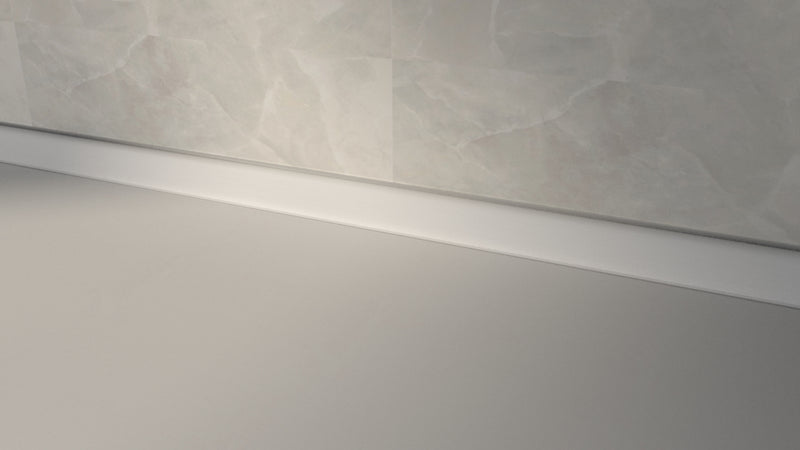 Alzatina per piani da cucina, lunghezza 1 metro completa di finali in colore Bianco
