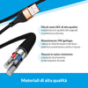 Cavo nylon 100W 3 in 1 fast charge