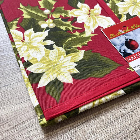 Antiche Telerie Servizio da Tavola Natalizia con Tovaglioli in Cotone 150x270cm. S50 - Passarelli Biancheria