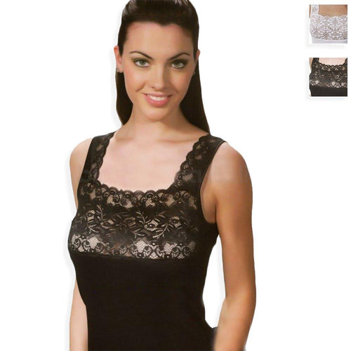 Antonella Canottiera Spalla Larga Invernale Lana-Cotone da Donna 62089 S16 - Passarelli Biancheria