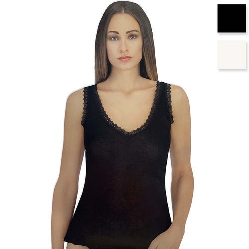 Antonella Canottiera da Donna Spalla Larga in Micro Modal 63319 S17 - Passarelli Biancheria
