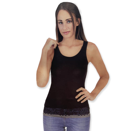 Antonella Canottiera Sotto Giacca da Donna con Profilo in Pizzo 63323 S18 - Passarelli Biancheria