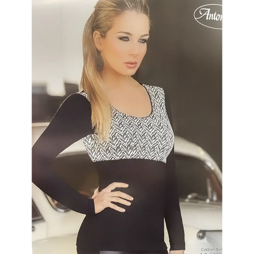 Antonella Maglia Sotto Giacca Maniche Lunghe in Cotone 62976 S24