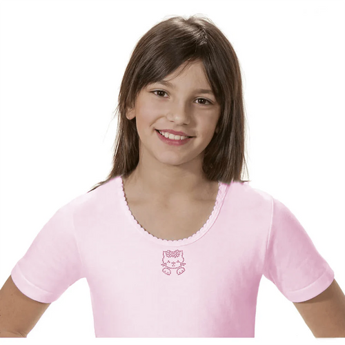 Antonella Maglietta intima Maniche Corte da bimba in caldo cotone 52F143 S80 - Passarelli Biancheria