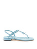Miu Miu Sandalo Infradito in Vernice Azzurra da donna