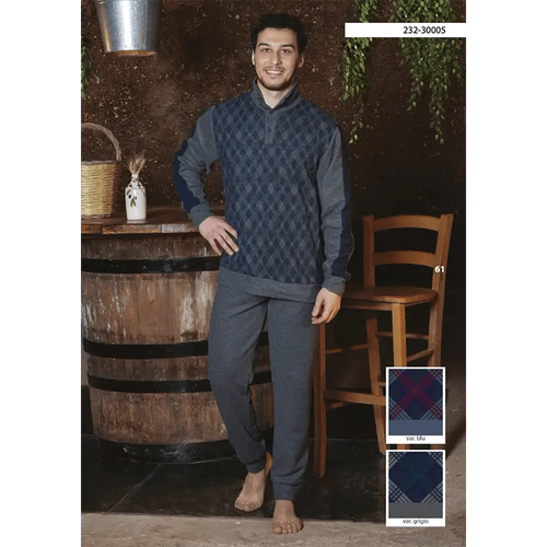 Arcte Pigiama Invernale da Uomo in Punto Milano 30005 S34 - Passarelli Biancheria