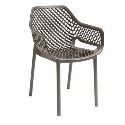 Sedia in Polipropilene Sierra con braccioli per interno e esterno, adatto per bar e strutture