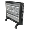 Stufa al Quarzo Ventilata Potenza 400-1200W 3 Modalità di Riscaldamento Ventola Spegnimento Automatico Protezione Surriscaldamento