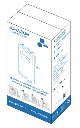 Johnson Asciugamani Asciugatura Rapida Igienica per Ogni Ambiente 1450w