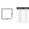 Box doccia 3 Lati Aurora in cristallo 6 mm con profili in PVC apertura centrale riducibile Made in Italy
