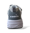 Scarpe sneakers Bambino Diadora Alley grigio-bianco laccio elastico e velcro