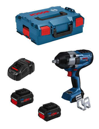 Avvitatore a massa battente BOSCH GDS 18V-1000 (2 x 5,5 Ah ProCORE + GAL1880CV + L-Boxx 136)