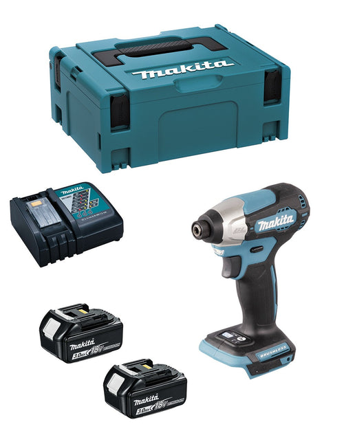 Avvitatore ad Impulsi MAKITA DTD157RFJ (2 x 3,0 Ah + DC18RC + MAKPAC 2)