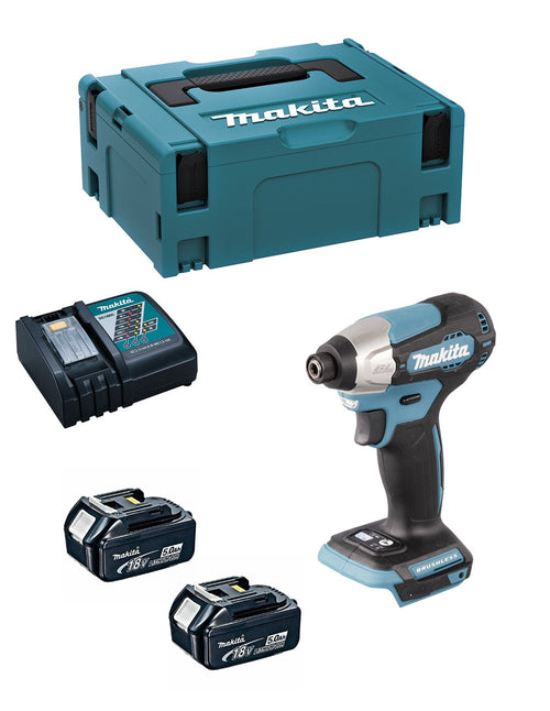 Avvitatore ad Impulsi MAKITA DTD157RTJ (2 x 5,0 Ah + DC18RC + MAKPAC 2)